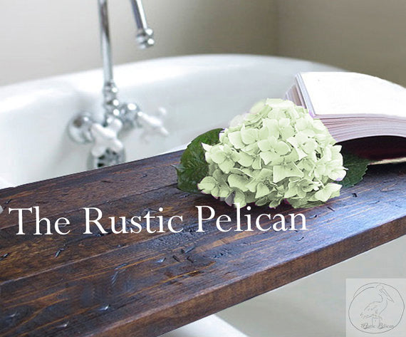Rustic Bath Tray, Bath Caddy, Wooden Tray, Bathroom Decor, Farmhouse Decor,  Bath Tray With Handles, Rustic Home Decor, Bathtub Tray 