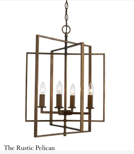 Modern Antique Gold Metal Pendant Light-Rustic-Farmhouse-Free Shipping -  The Rustic Pelican