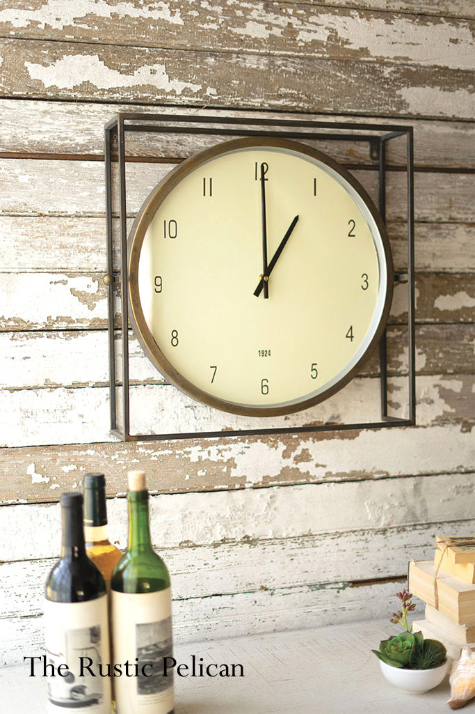 Clocks Rustic Clocks Farmhouse Vintage Modern Rustic Home Decor   K Clockroundandsquare1a 800x 