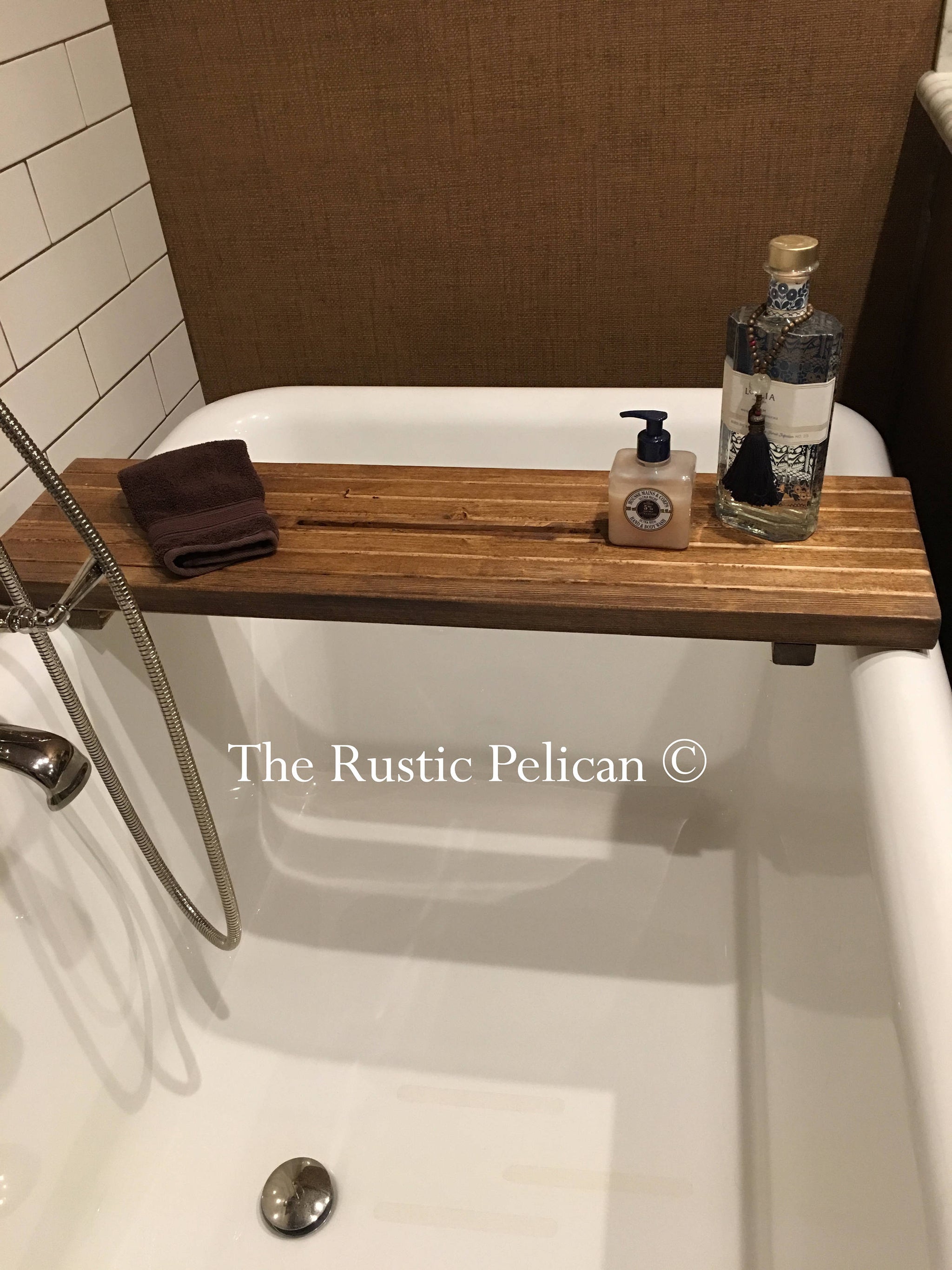 Peg and Awl Reclaimed Wood Tub Caddy Tray, Fits Standard Tub on Food52