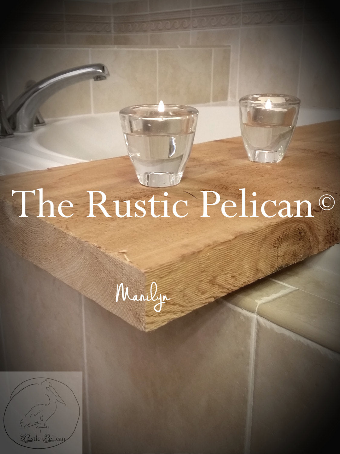 Bath Tray - Shower Caddy - FREE SHIPPING - The Rustic Pelican